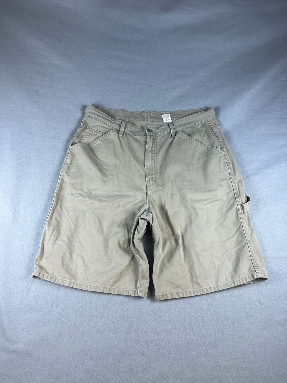 Vintage Levi's L2 Carpenter Shorts Mens 36 Tan Relaxed Classic Utility Workwear
